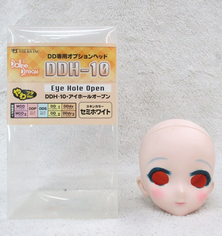 Volks Dollfie Dream Option Head Ddh Eye Hole Open Semi White