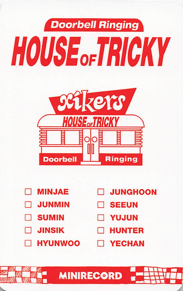 Xikers HOUSE OF TRICKY Doorbell Ringin JUNGHOON Trading Card Face To