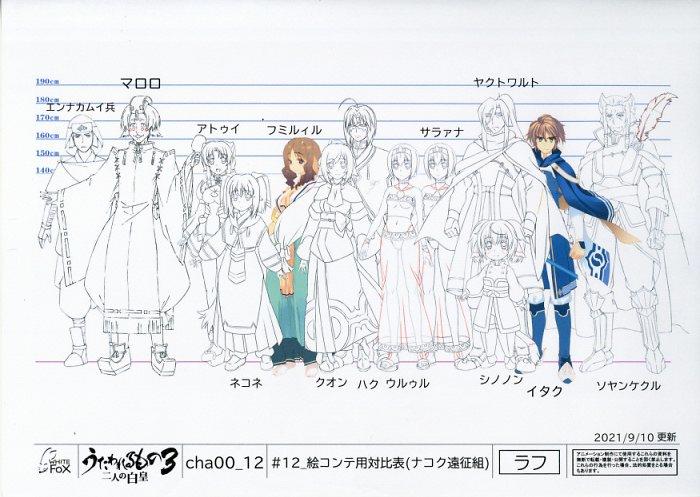 素晴らしい うたわれるもの 二人の白皇 設定[制作素材] 原画、設定資料集