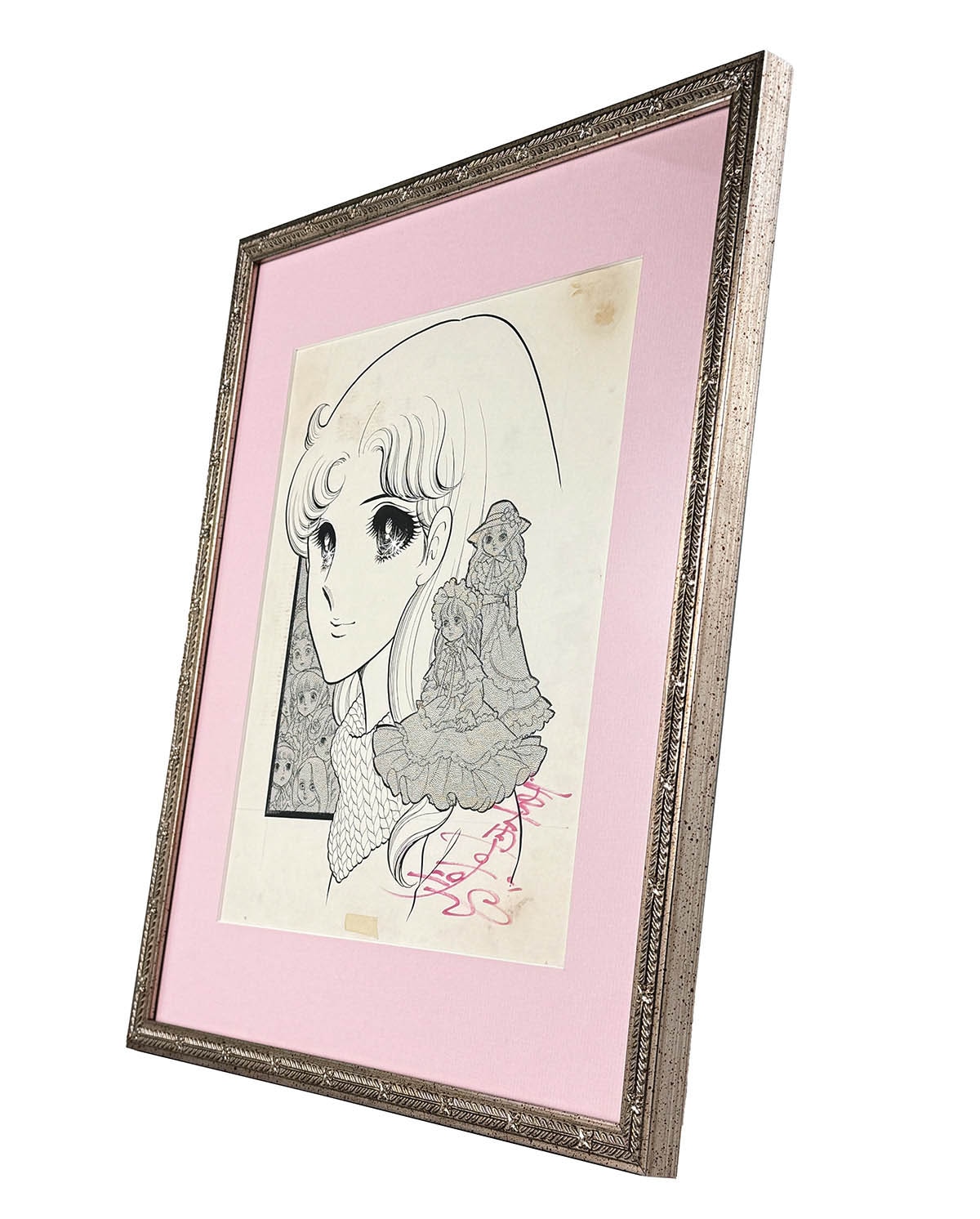 レア○美内すずえ先生直筆サイン ガラスの仮面 北島マヤ イラストは複製です まんだらけ購入 サイン、直筆画