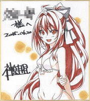 さんりようこ　直筆イラスト色紙　B型H系 山田 まんだらけオークション