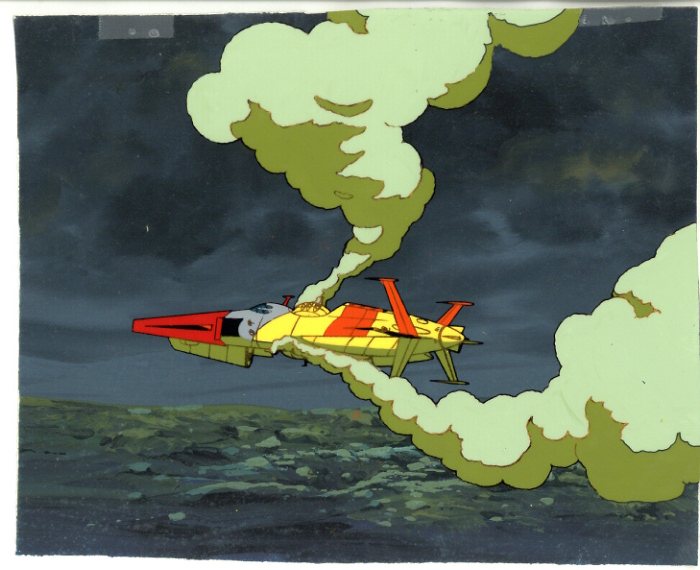 v７６　レア大判　宇宙戦艦ヤマトセル画【駆逐艦　雪風】背景画付き v76 レア大判 宇宙戦艦ヤマトセル画【駆逐艦 雪風】背景画付き