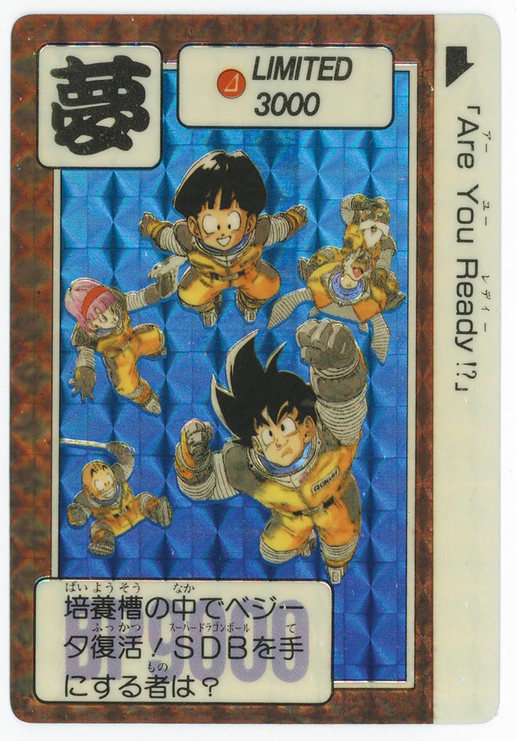 Dragon Ball Set 3 lamicard Original Japan Gadget Anime manga Laminated Card  Toriyama