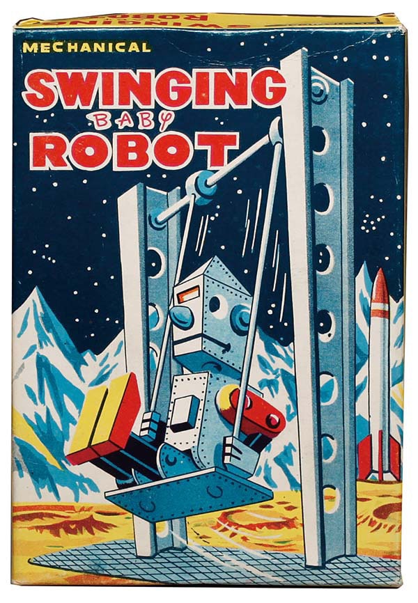 ヨネヤ/日本 ブランコ・ロボット(SWINGING BABY ROBOT) ブリキ