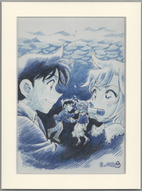 青山剛昌 カラー複製イラスト「名探偵コナン」