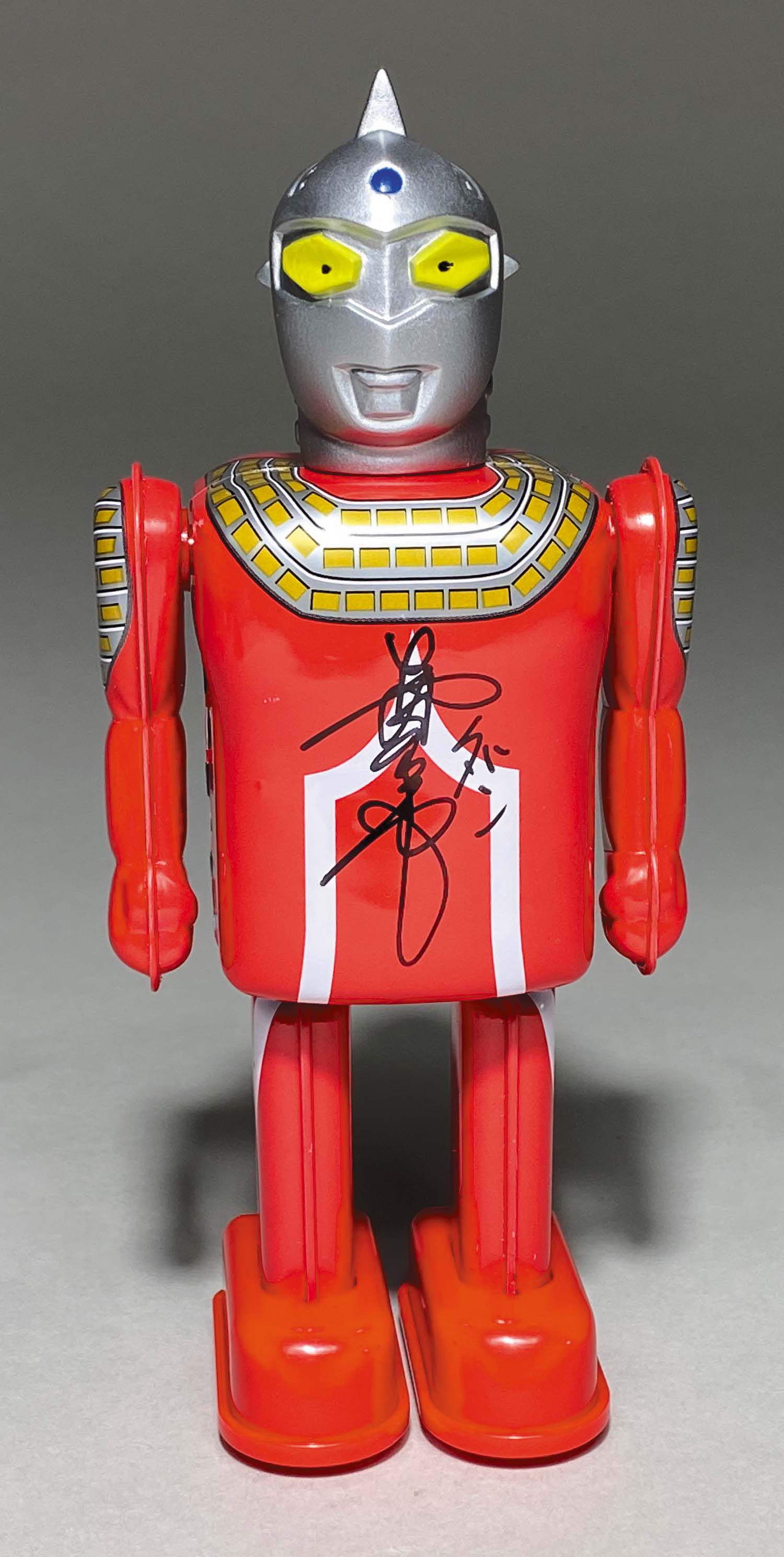 マーミット 森次晃嗣直筆サイン入り マーミット ミニブリキウルトラセブン