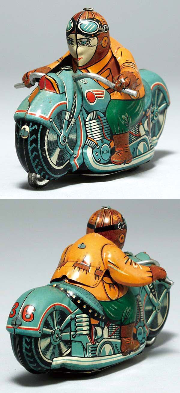 ハドソン/日本製 モーターサイクル36 ブリキ・フリクション