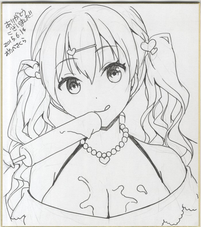 紗倉シホ　直筆色紙 倉木麻衣 直筆サイン色紙 2枚セット コナン - メルカリ