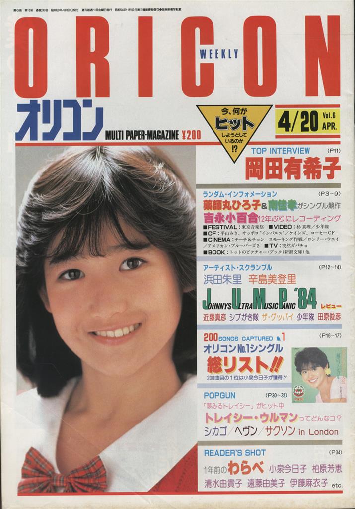 オリコン・ウィークリー 1984年4月20日号
