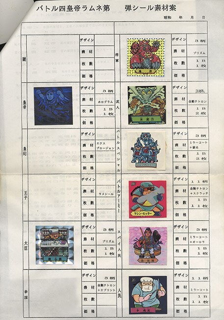 バトル四皇帝 第2弾企画書＆シールセット