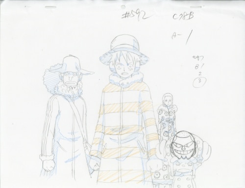 ONE PIECE 原画 ウソップ/ルフィ/ロビン/フランキー(チョッパー)
