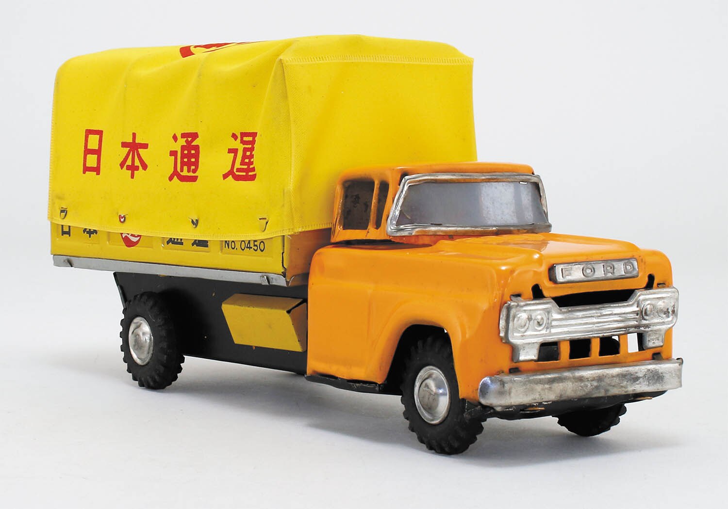三橋M当時物ブリキ☆日本通運特急便大型パネルトラック1960年代製特大34㎝レア 三橋M当時物ブリキ☆日本通運特急便大型パネルトラック1960年代製