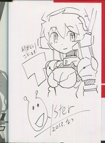 【ご予約品】 OYSTER 直筆イラストサイン本「超可動ガール1/6」1巻 サイン、直筆画