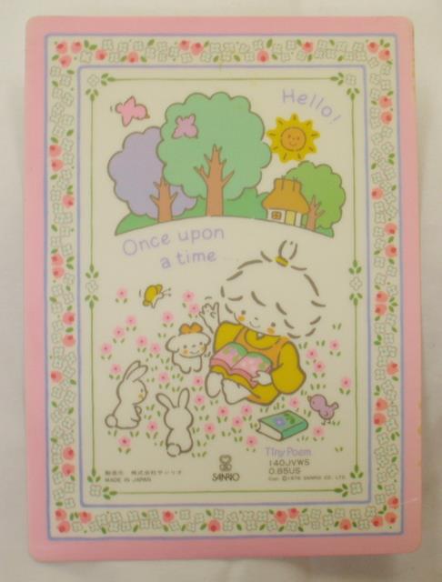 Tiny Poem 風の子さっちゃん 1976 下敷き 未使用 サンリオ 76