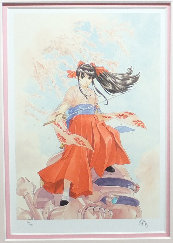 【おトク】 サクラ大戦リトグラフ「華信風」 松原秀典 版画