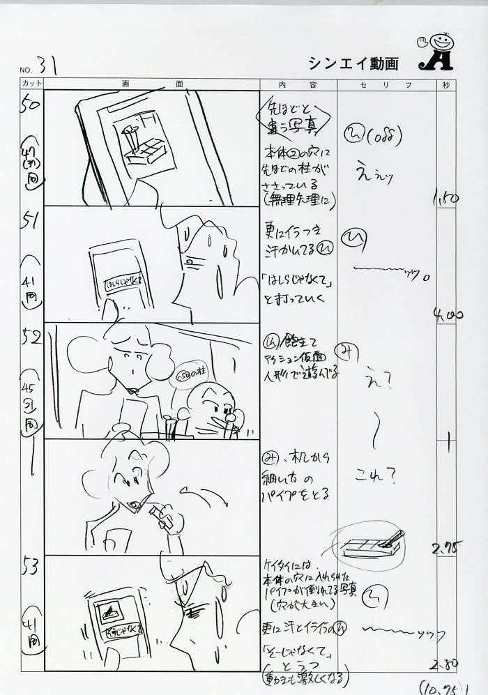 クレヨンしんちゃん 絵コンテ