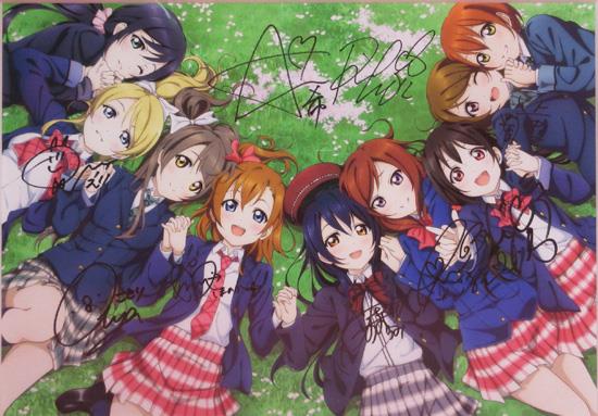 直筆サイン入りカラー複製イラスト μ's ラブライブ!