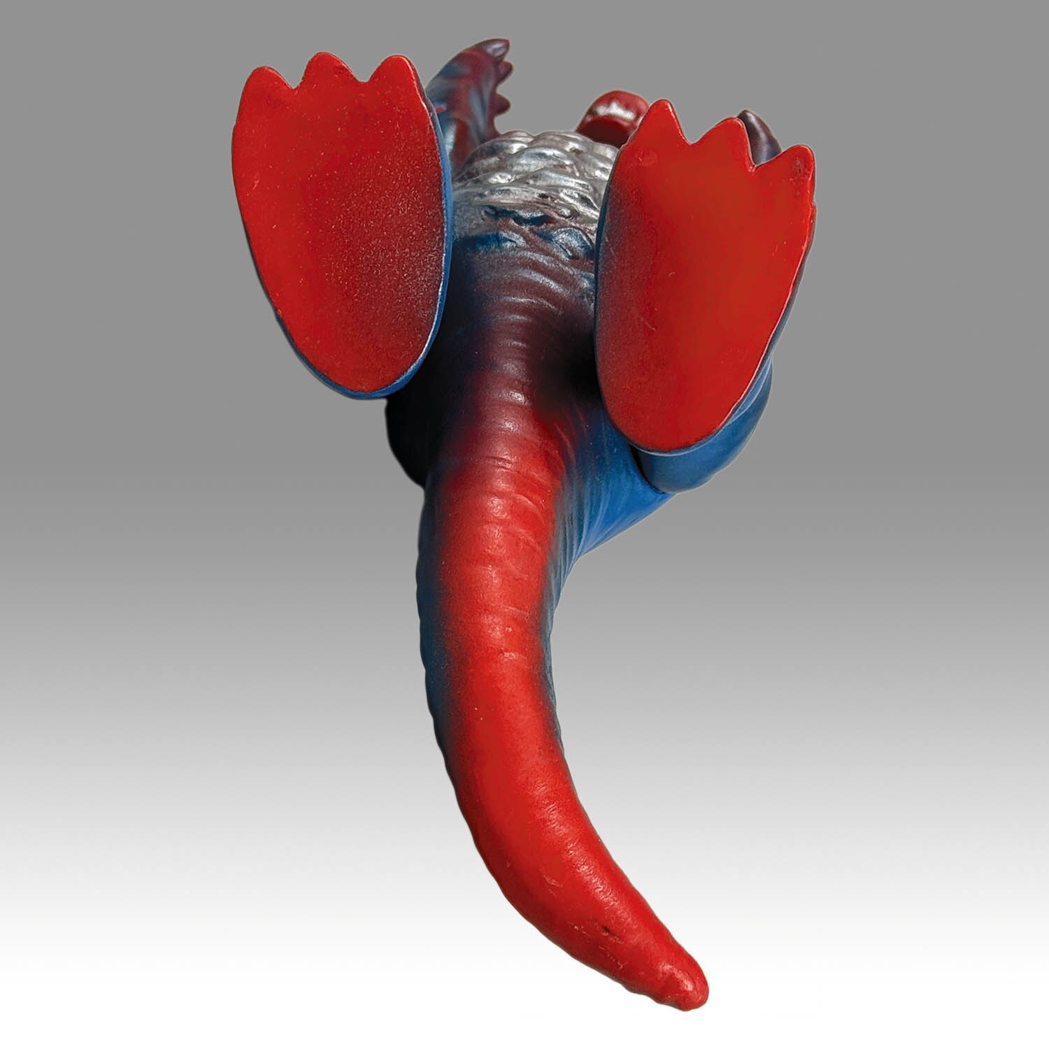 Gomora type 4-horned Kaiju, red molding, blue paint, red