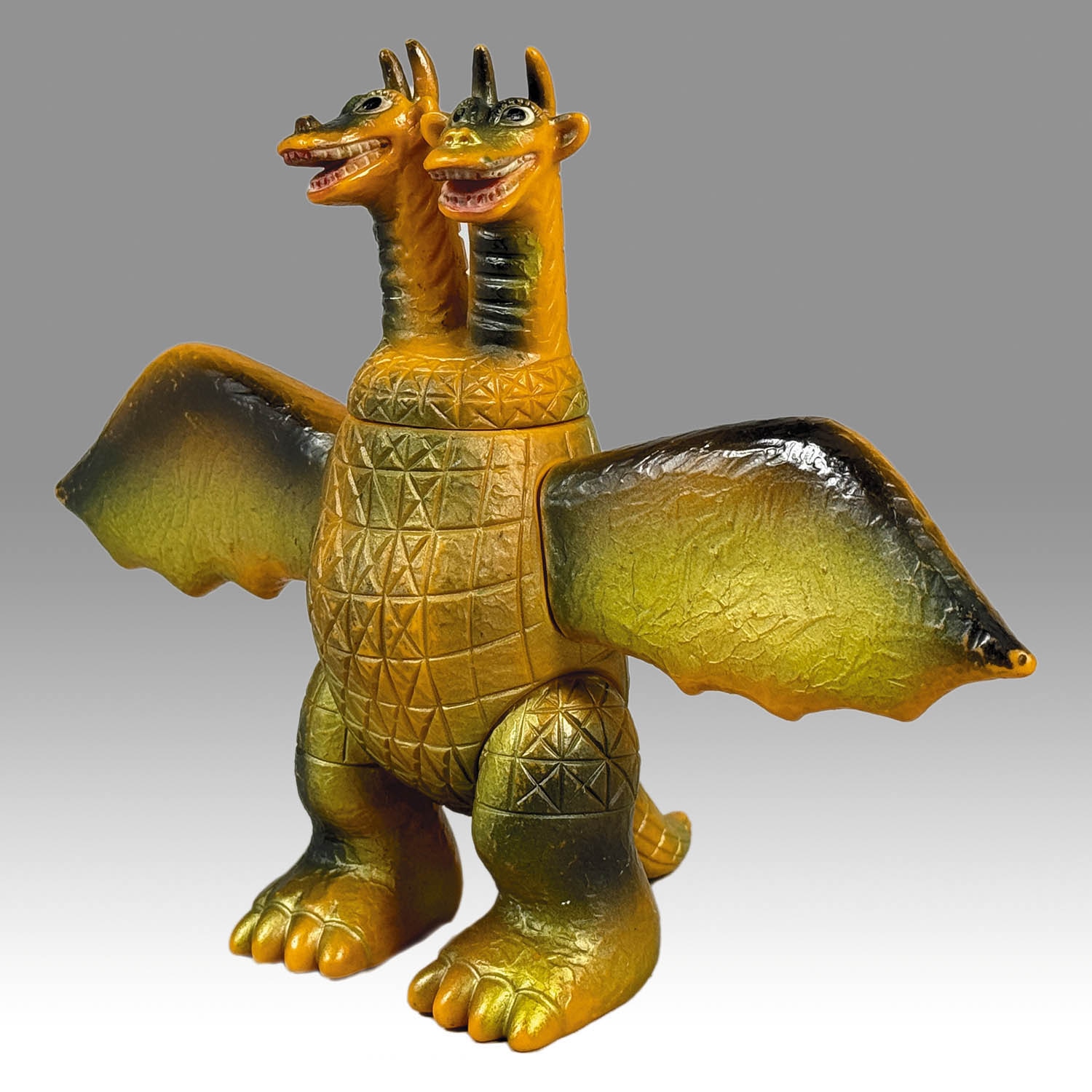 2290] キングギドラタイプ 双頭怪獣 山吹色成型