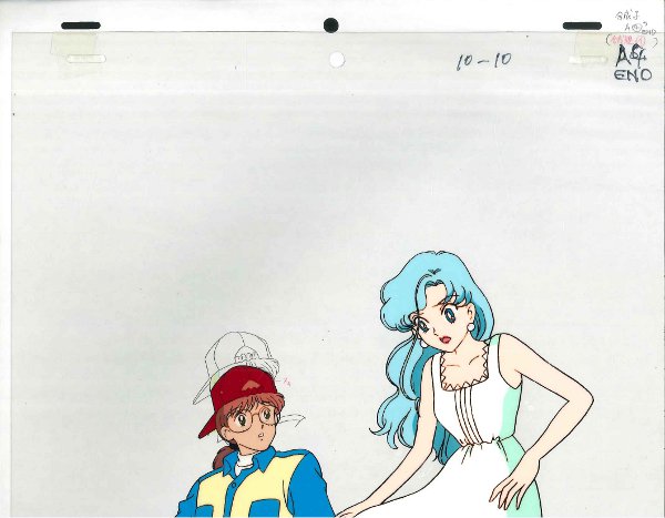 美少女戦士セーラームーン 水着亜美 セル画　手書き背景 美少女戦士 セーラームーン 水野亜美 セル画 - メルカリ