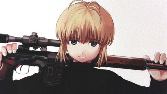 相田裕 直筆サイン入りカラー複製イラスト「GUNSLINGER GIRL」