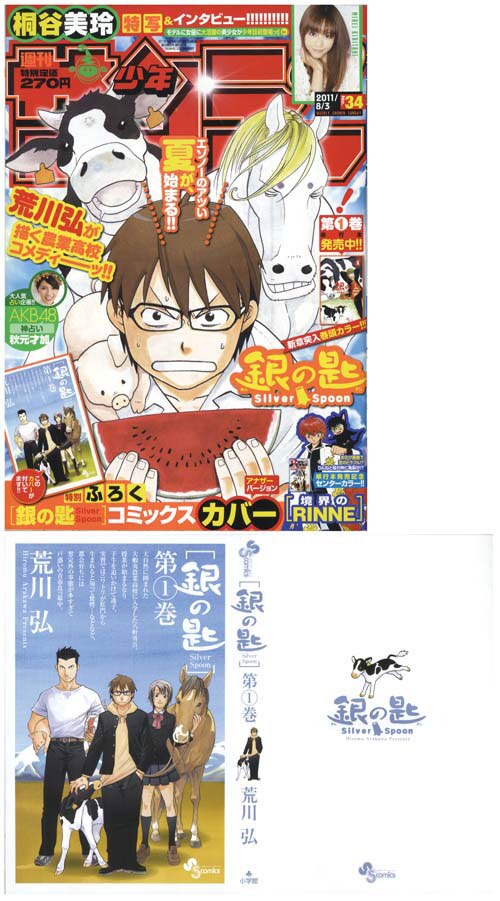 少年サンデーコミックス 荒川弘 銀の匙最新刊10巻初版 全巻帯付 ガイドブック 少年サンデー 連載開始号 他 13冊セット