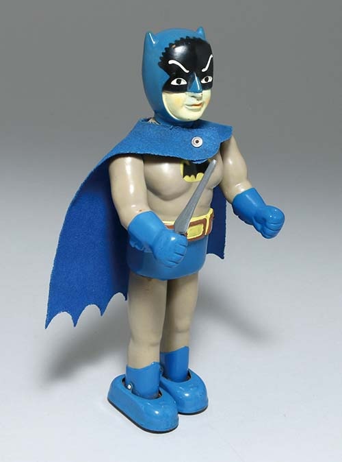 バンダイ/日本製 「ゼンマイバットマン」ソード持ち二足歩行ブリキ