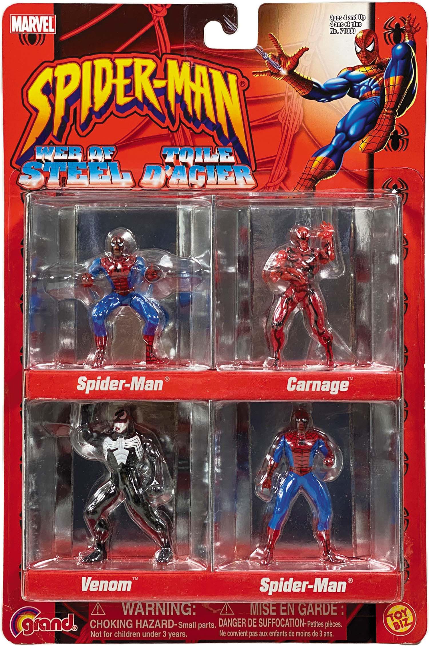 2650] TOY BIZ / GRAND TOYS ウェブオブスチール スパイダーマン/カーネイジ/ヴェノム