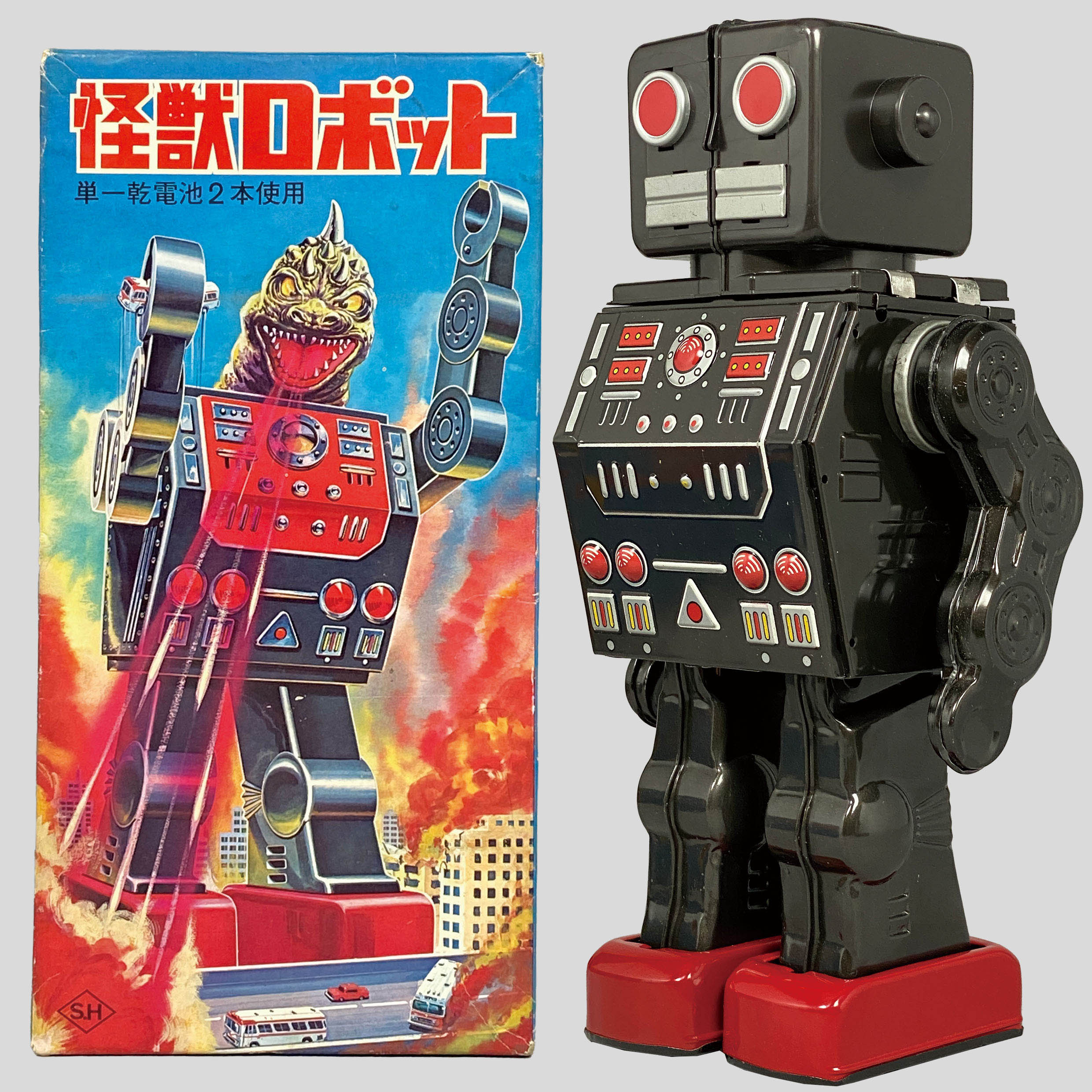 Kaiju robot box with Japan text
