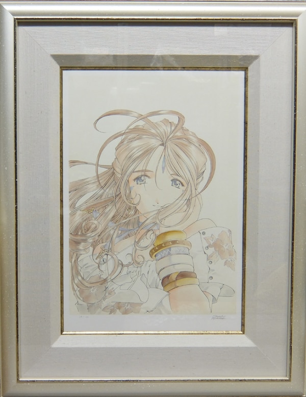 藤島康介 直筆サイン入りカラー複製イラスト / 女神が忘れぬこと ああっ女神さまっ