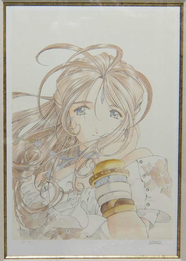 数量は多い  藤島康介 直筆サイン入りカラー複製イラスト / 女神が忘れぬこと 絵画