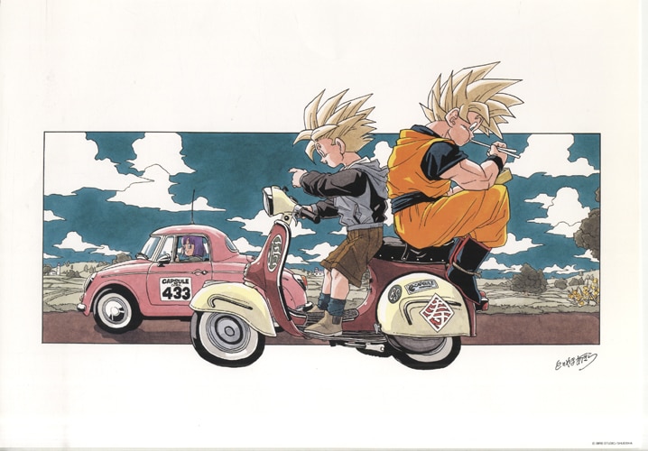 鳥山明 カラー複製イラスト 鳥山明展b