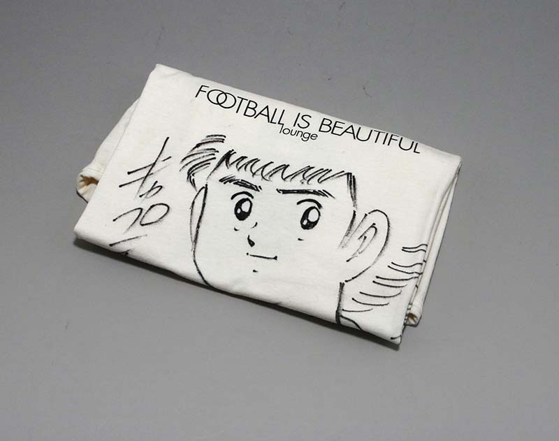 高橋陽一直筆イラストサイン入りシャツ「キャプテン翼」