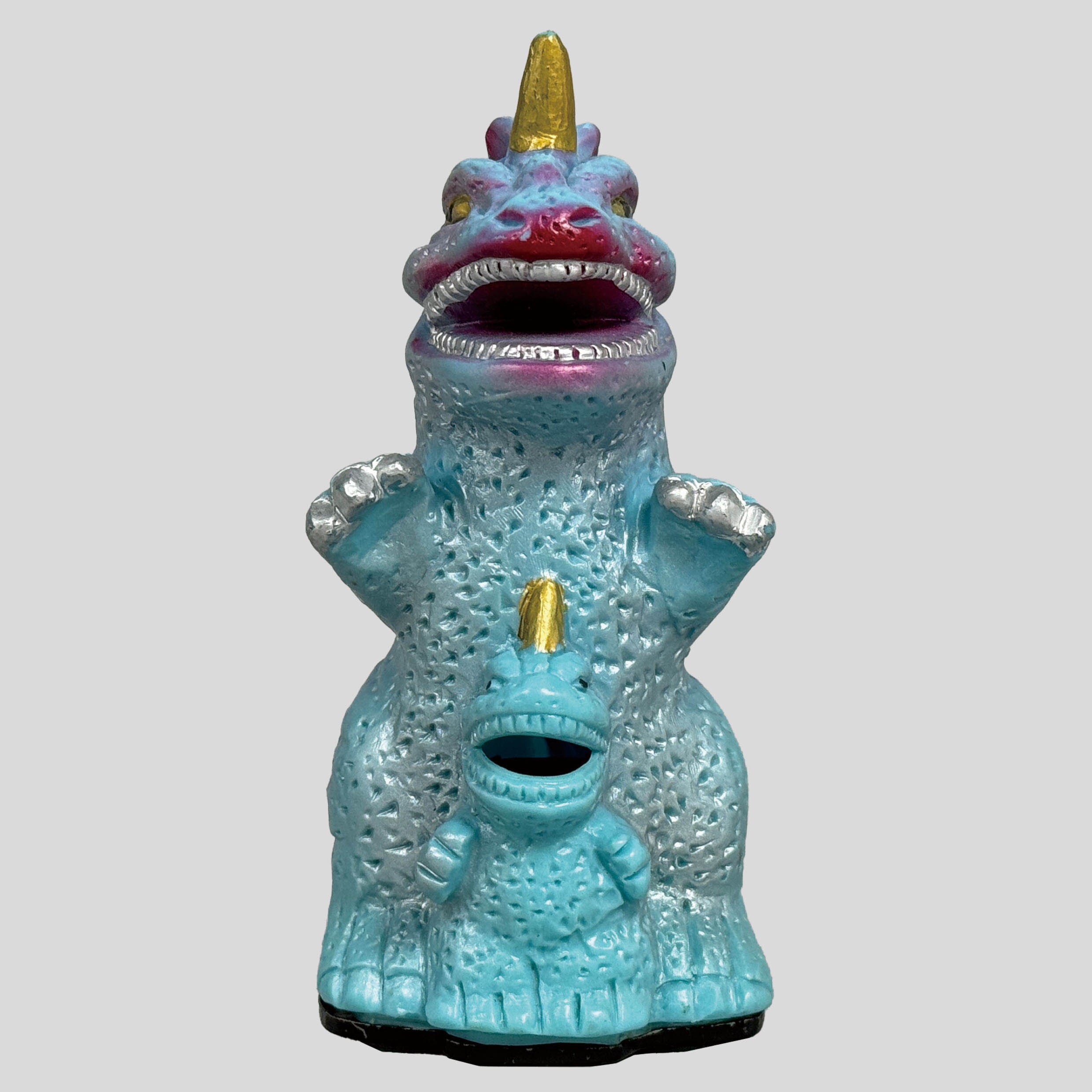 2443] 発火親子怪獣 水色成型