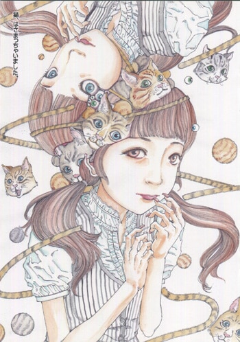 未開封☆ 駕籠真太郎 直筆カラーイラスト ミニ色紙「STRANGE