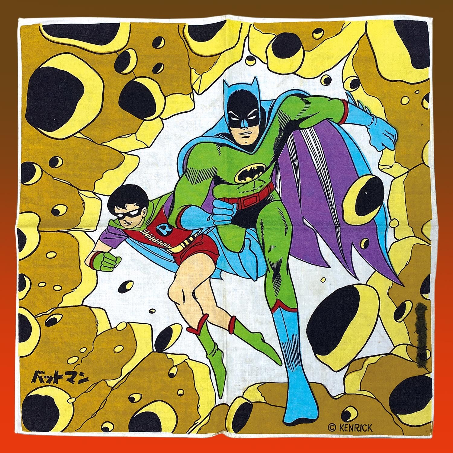 昭和レトロ ハンカチ バットマン 壁破り バットマンハンカチ 壁破り