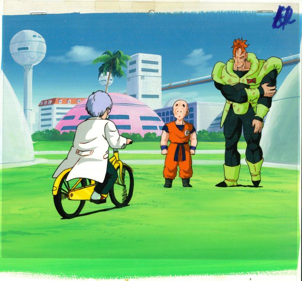 ドラゴンボールz ブリーフ クリリン 人造人間16号 セル画