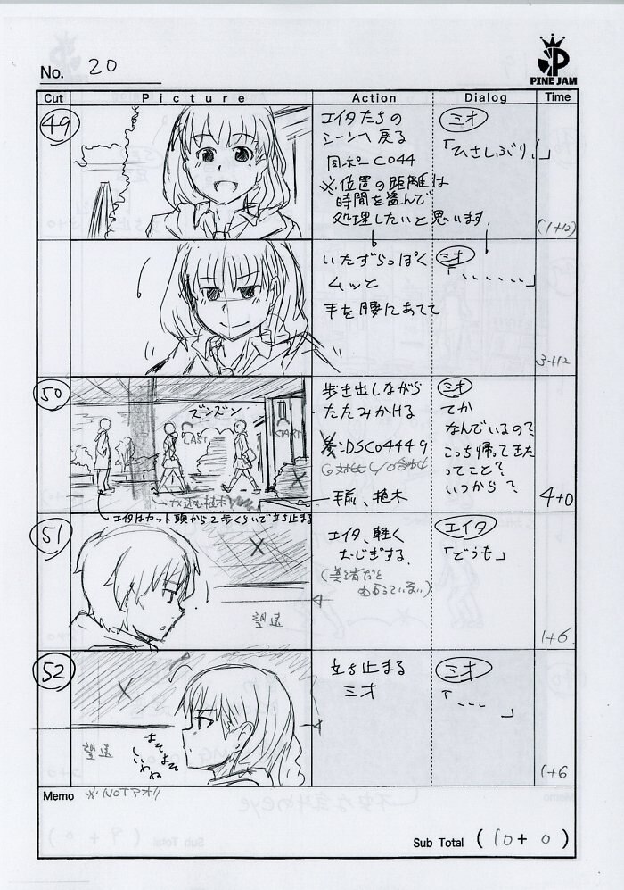 Just Because! ジャストビコーズ　第一話　Aパート絵コンテ決定稿 Just Because 第1話絵コンテ集
