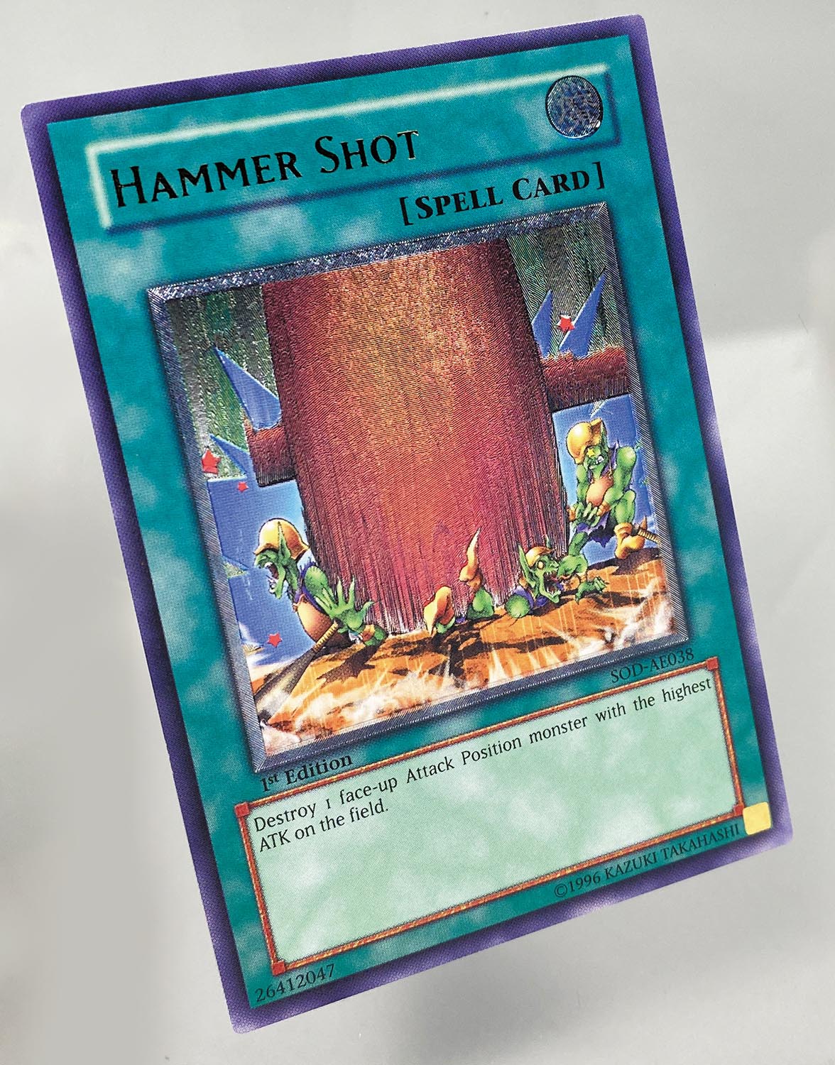 6247］ 遊戯王カード HAMMER SHOT (アジア版) レリーフ［SOD-AE038］