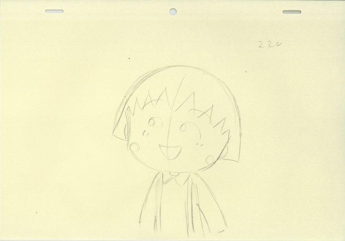 ちびまる子 セル画 ラフ2種 ちびまる子 セル画 ラフ2種