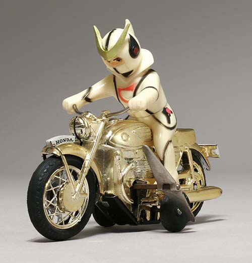 ブルマァク　キャシャーン　大サイズ28ｃｍ　当時物　希少　美品 ブルマァク 新造人間キャシャーン オートバイ箱付