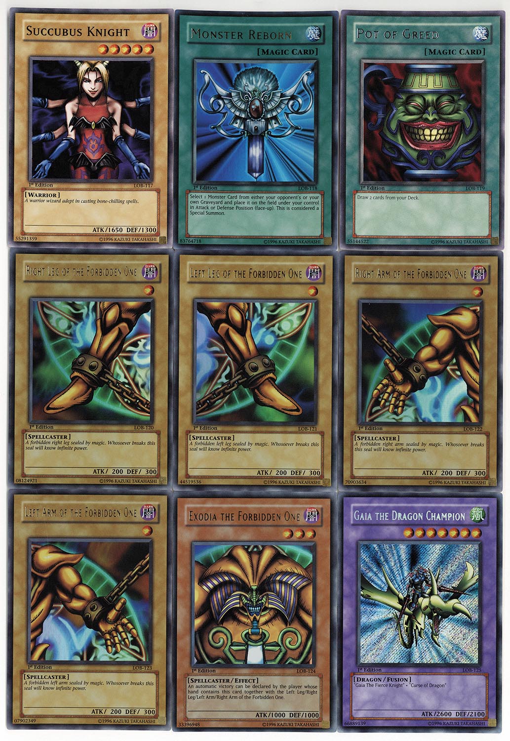 遊戯王　アジア版　新旧　召喚獣セット 6281］ 遊戯王カード LOBアジア版全126種セット