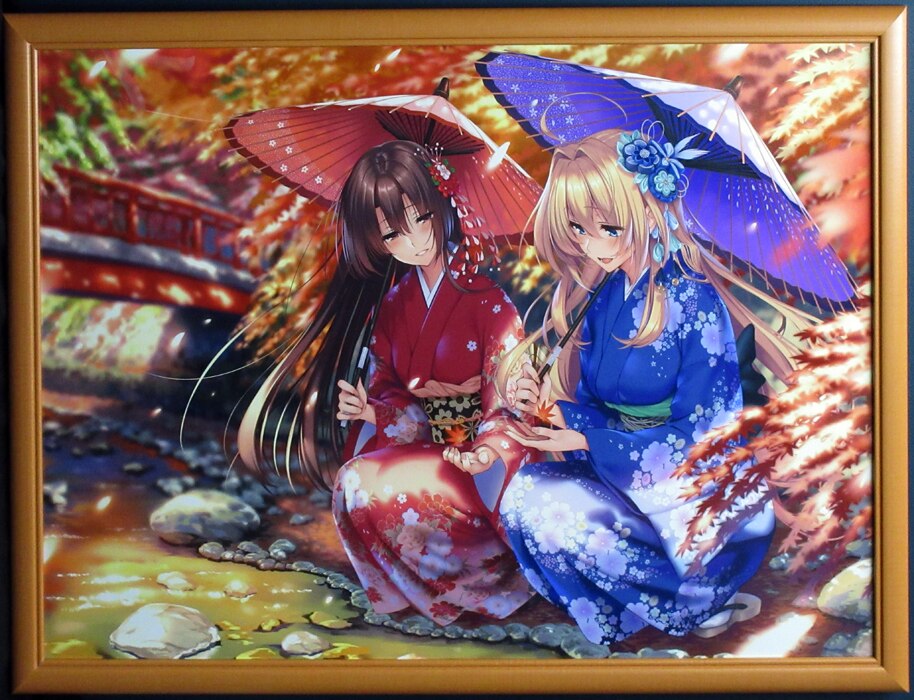 絵師100人展08　ピロ水　複製原画「秋麗　あきうらら」 ピロ水 カラー複製イラスト「秋麗-あきうらら-」