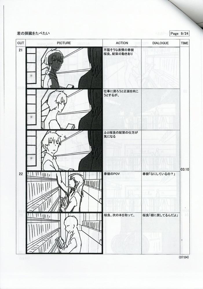 劇)君の膵臓をたべたい 絵コンテ [制作素材]