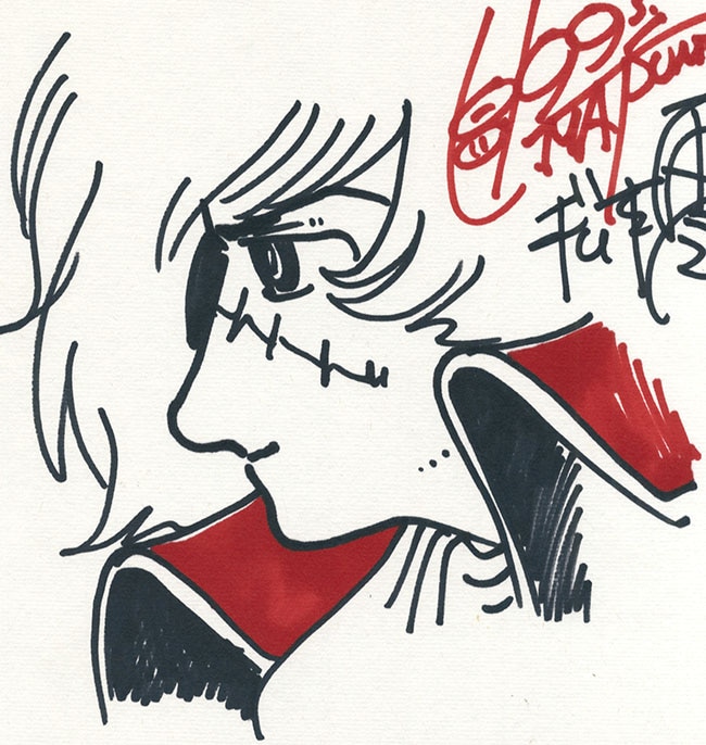 松本零士 直筆サイン入り版画「宇宙海賊キャプテンハーロック
