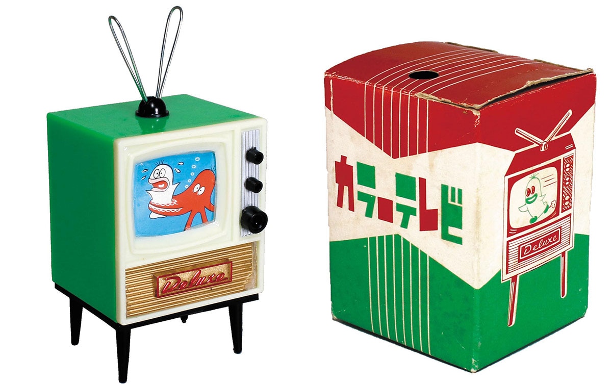 当時物 昭和レトロ 箱付き オバケのQ太郎 カラーテレビ 貯金箱 デラックス