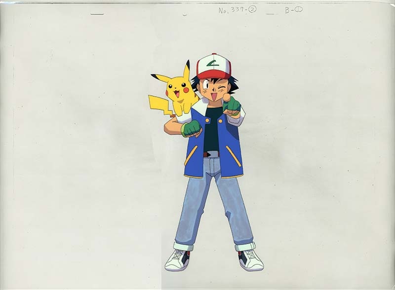 ポケットモンスター　ポケモン　セル画　ピカチュウ　サトシ Yahoo!オークション - ポケットモンスター セル画 ピカチュウ
