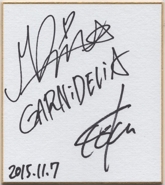 EGOIST GARNiDELiA サイン色紙 GARNiDELiA 直筆色紙
