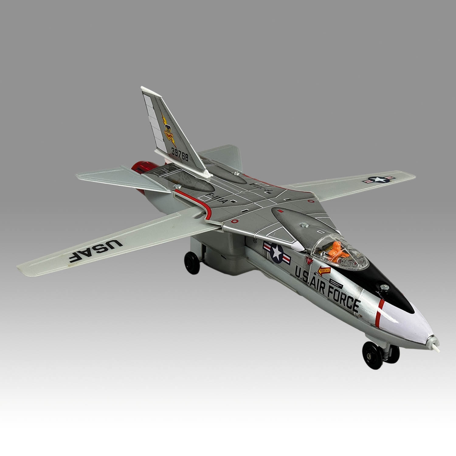 希少 当時物 動作品 野村ト－イ グラマン F111A 戦闘機 ブリキ飛行機 希少 当時物 動作品 野村ト－イ グラマン F111A 戦闘機 ブリキ