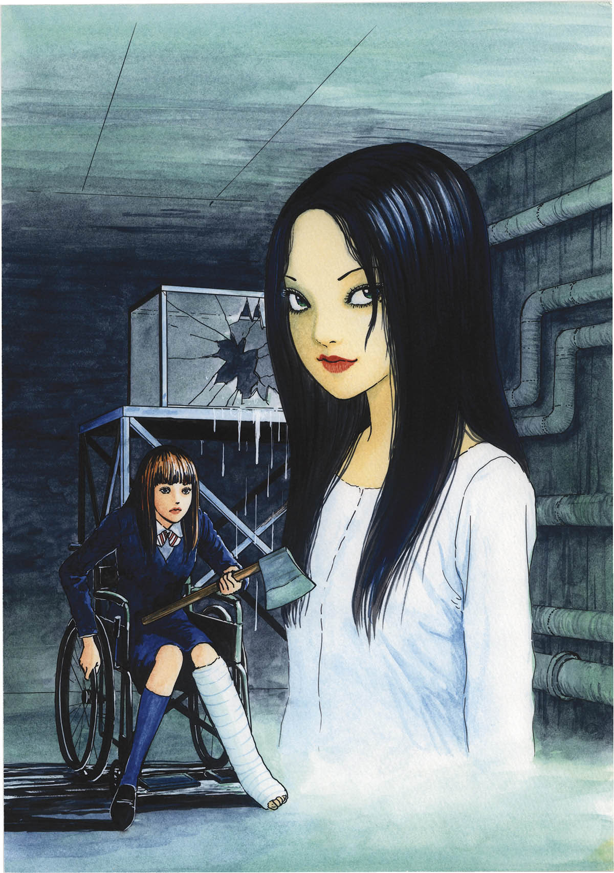 4212] 伊藤潤二 カラー複製イラスト「富江」